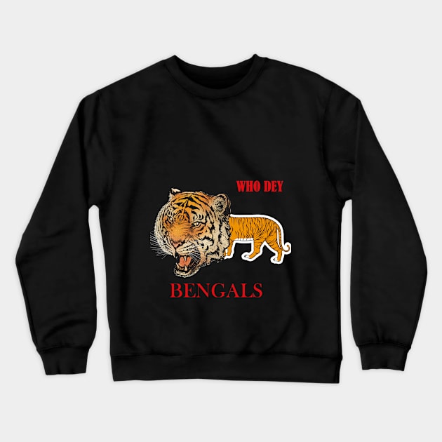 Bengals Crewneck Sweatshirt by Qutaibi